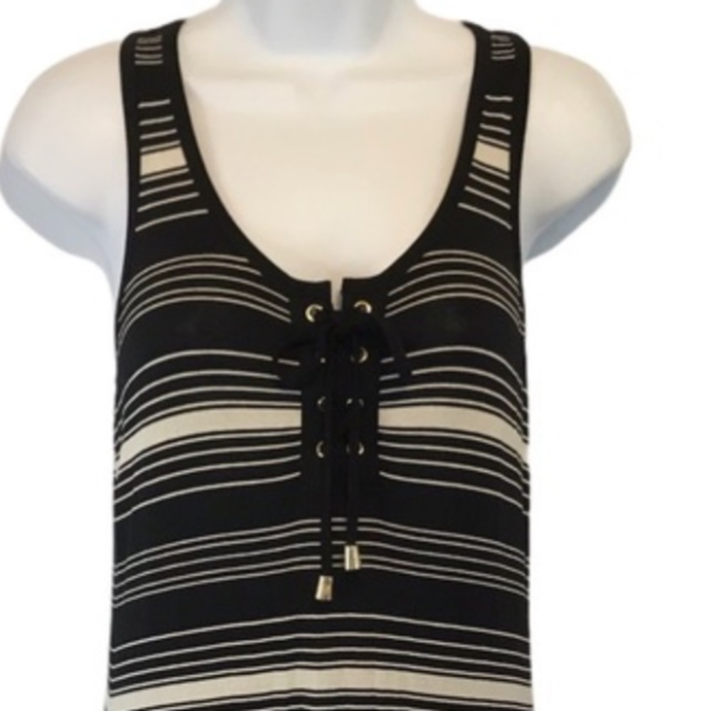 Vince Camuto Ladies Spaghetti Strap Striped Racerback Maxi Dress Size 4-6